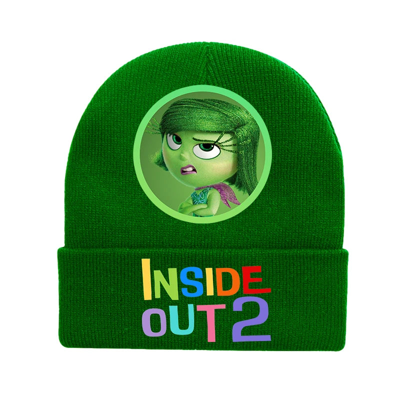 Inside Out 2 Kid Knitted Hats Keep Warm Anxiety Joy Sadness Anger Stretch Caps Soft Comfort Autumn Winter Boy Girl Beanie Gifts