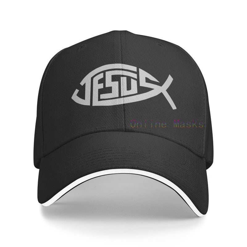 Jesus Snapback Hats for Men Flat Bill Baseball Cap Black Trucker Adjustable Dad Caps