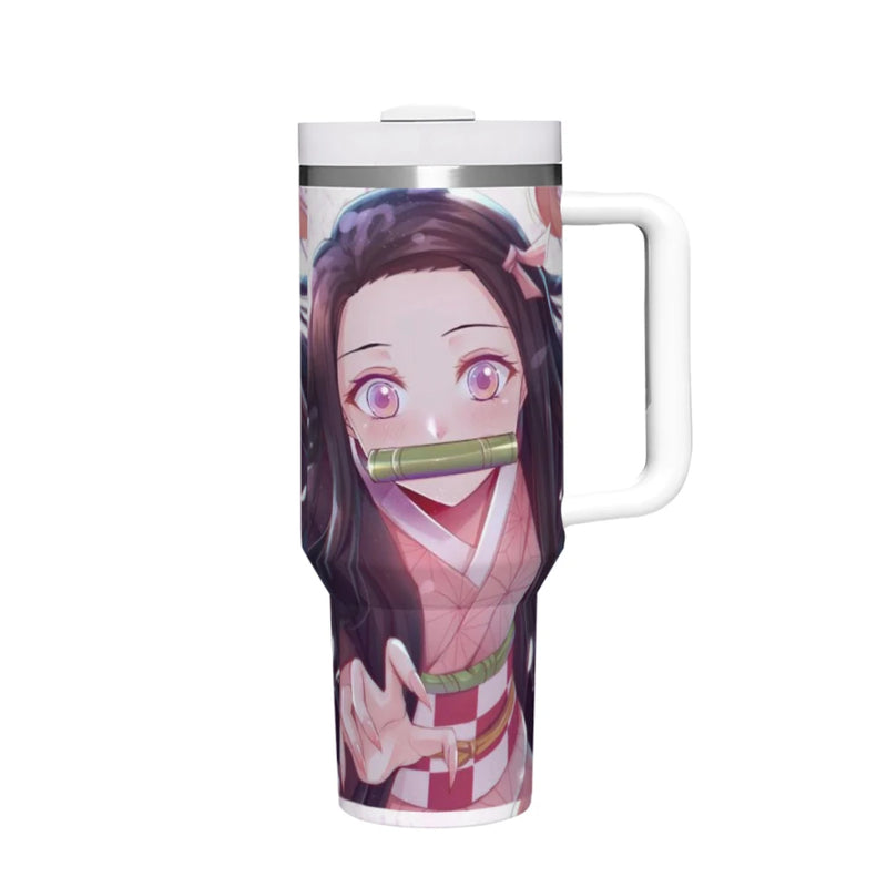 304 Stainless Steel Car Travel Mugs, Demon Slayer Graphic Tumbler, Water Bottle, 40oz, 1200ml