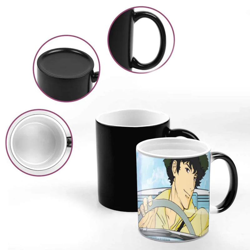 Hot Anime Cowboy Bebop Mugs Cup Changing Color Magic Mugs Heat Sensitive Tea Cup Coffee Mug Gift Mug Drop Shipping