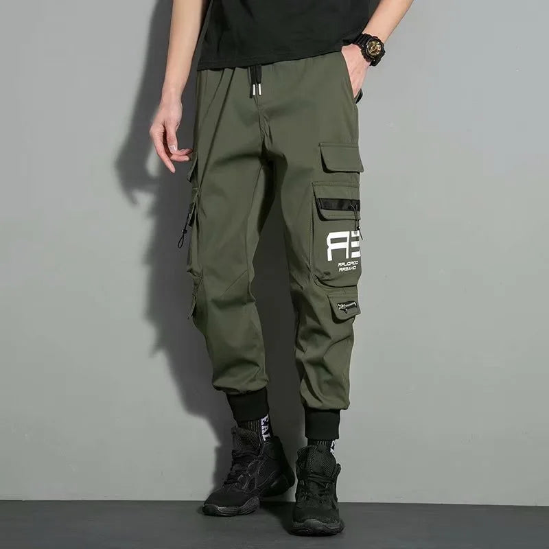 Autumn New Joggers Men Cargo Pants Korean Outdoor Pocket Sweatpants Daily Hip-hop Trousers Fashionable Men's Clothing New