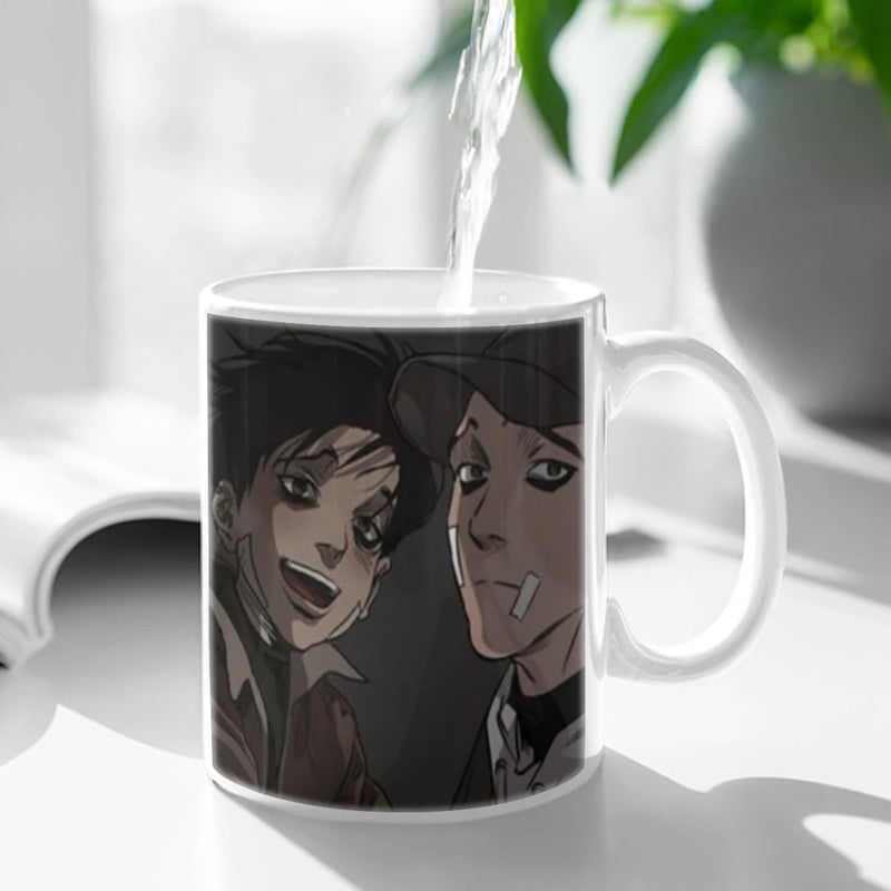 Killing Stalking Anime Movie Ceramic Mugs Coffee Cups Milk Tea Cup ins Oatmeal Breakfast Mug Drinkware Kitchen