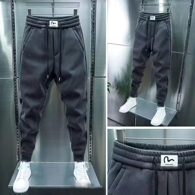 Spring Autumn Men's Baggy Sweatpants Colorfull Drawstring Fitness Trainning Thick Warm Jogger Pants