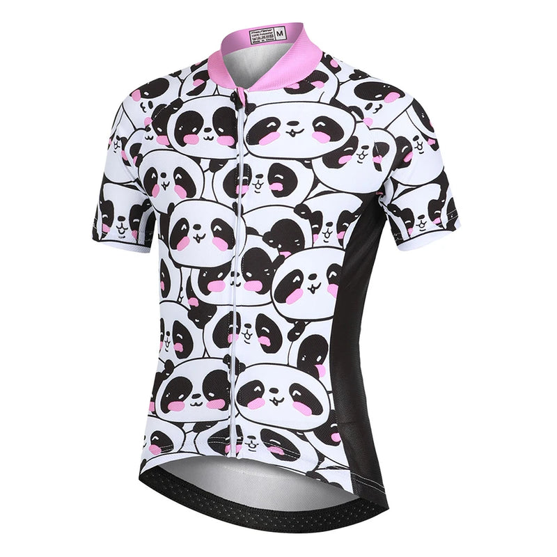 Cartoon Printed Short Sleeve Children's Cycling Jersey Quick-dry Mesh Cloth MTB Bike Riding Wear Boys Girls Bicycle Clothing