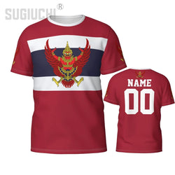 Custom Name Number Thailand Flag Emblem 3D T-shirts For Men Women Tees jersey team Clothes Soccer Football Fans Gift T shirt