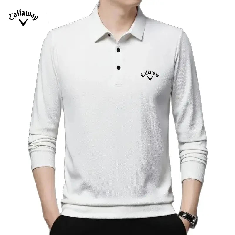 Spring and Autumn Men's High Quality Embroidered Long Sleeve Polo Shirt New Luxury Fashion Business Leisure Multi Functional Top