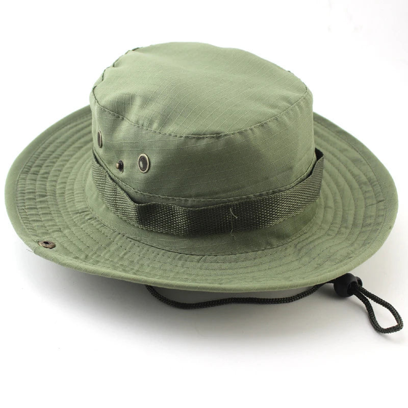 Men & Women Sun Hat Camouflage Tactical Cap  Outdoor Sports Sun Bucket Cap Fishing Hiking Hunting Hats 60CM