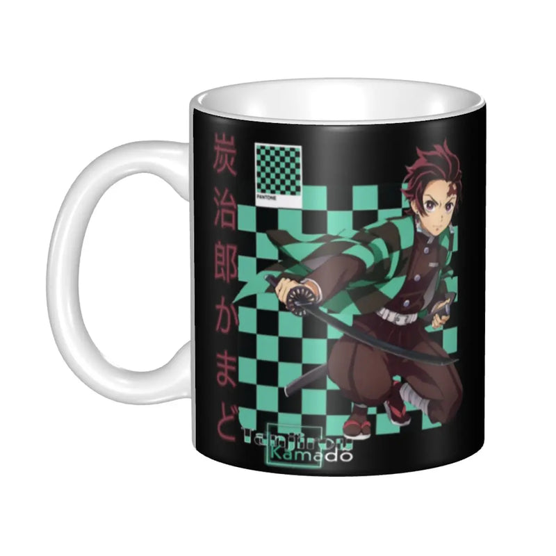 Personalized Anime Demon Slayer Coffee Mugs DIY Muichiro Tokito Kimetsu No Yaiba Ceramic Tea Milk Cup