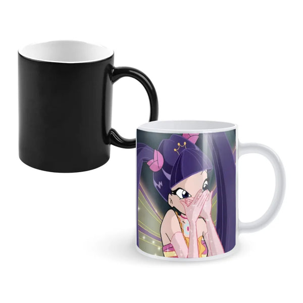 Girl-W-Winx Catoon Clubs Newest Design Coffee Mugs Heat Color Changing Milk Tea Cup Colorcup For Birthday Gifts