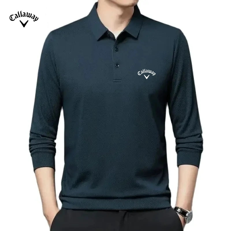 Spring and Autumn Men's High Quality Embroidered Long Sleeve Polo Shirt New Luxury Fashion Business Leisure Multi Functional Top