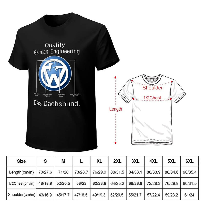 Quality German Engineering Das Dachshund - Doxie T-Shirt summer tops cheap stuff clothes for men