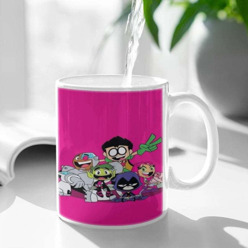 Cartoon T-TEEN-TITAN G-GO Ceramic Cup Coffee Oatmeal Breakfast Cup Creative Personality Mug