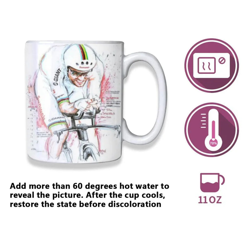 Tour of F-France Anime Creativity Change Color Chang mug Ceramic mug Hot Coffee Cup Breakfast Cup mug Friend Gift