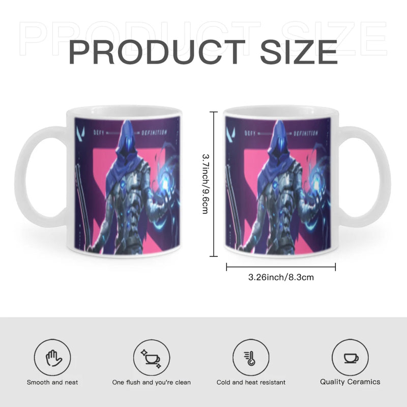 Popular The First Personvisual Angle Design Game VALORANT Coffee Mug Ceramic Water Cup Heat Sensitive Coffee Cups