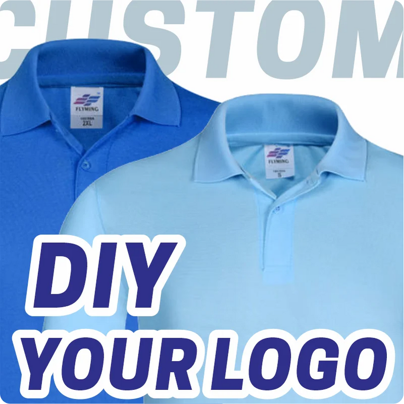 Solid color Short-sleeved Lapel POLO Shirt Versatile Business Casual Tops Summer Custom Logo Embroidery Printed T-shirt