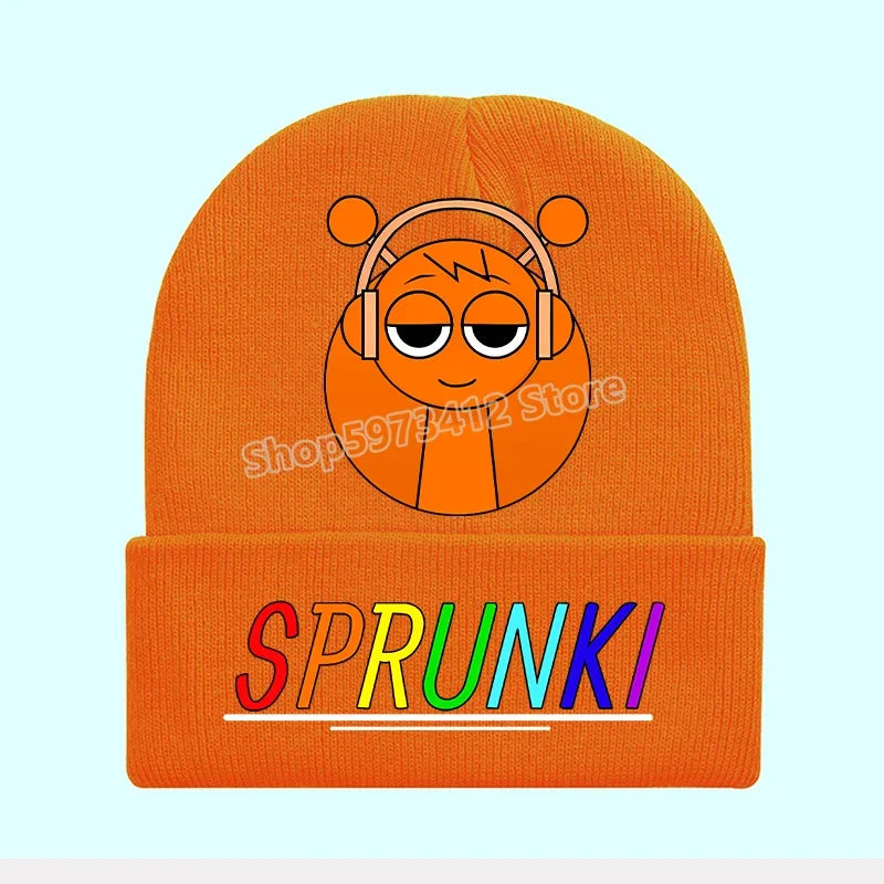 Sprunki Kid Knitted Hats Game Incredibox Cute Cap Autumn Winter Warm Soft Comfort Skullies Beanies Boy Girl Beanie Birthday Gift