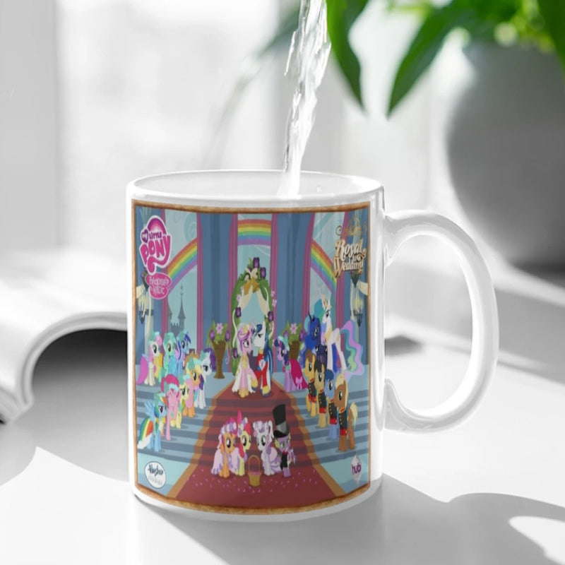 My L-Little P-Pony Ceramic Mug Cute Coffee Tea Milk Stave Mugs And Cups with Handle Novelty Gifts