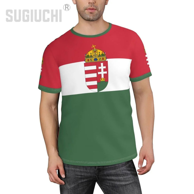 Custom Name Number Hungary Flag Emblem 3D T-shirts For Men Women Tees jersey team Clothes Soccer Football Fans Gift T shirt