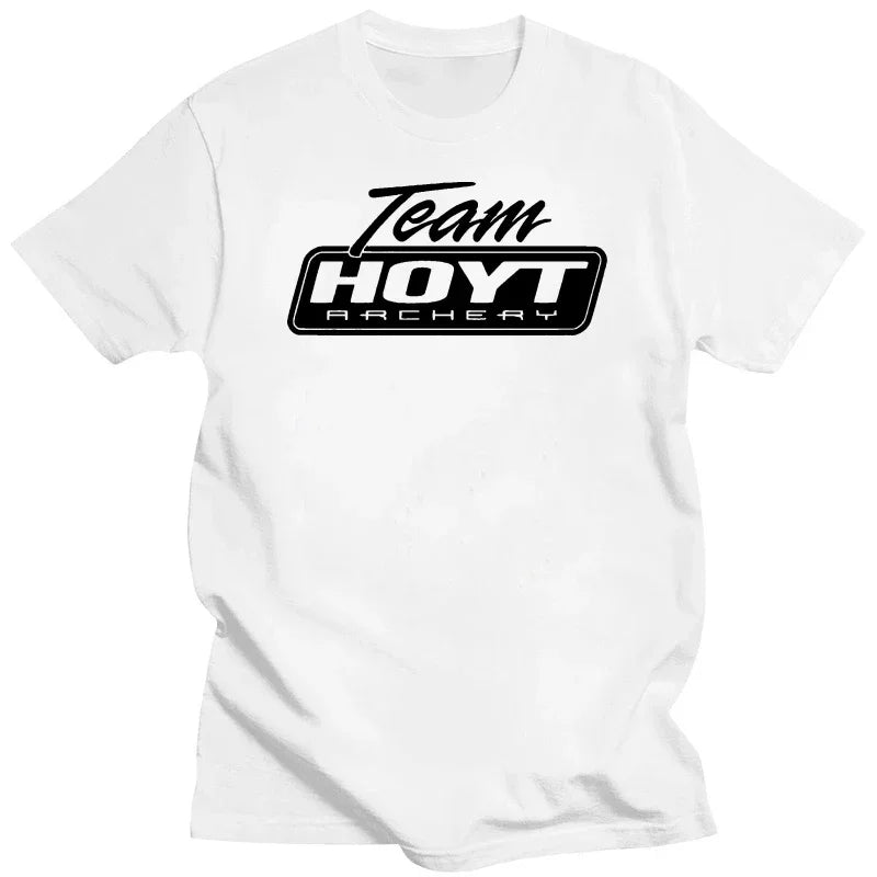 Team Hoyt Archery Black Logo T Shirt Pro Deer Hunter Bow Compound Crossbow Tee heavyweight fashion Round Neck manga vintage 2024