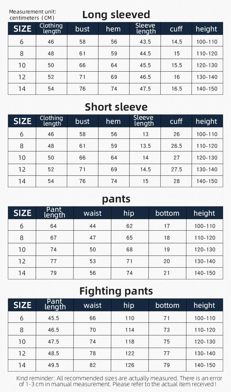 Cody Lundin Kids Active Wear Martial Art Wear Figting Club Uniforms Children Athletic Training Sportswear Gym Fitness Suit