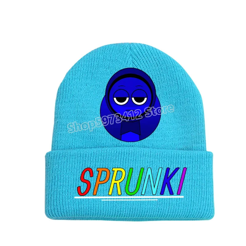 Sprunki Kid Knitted Hats Game Incredibox Cute Cap Autumn Winter Warm Soft Comfort Skullies Beanies Boy Girl Beanie Birthday Gift