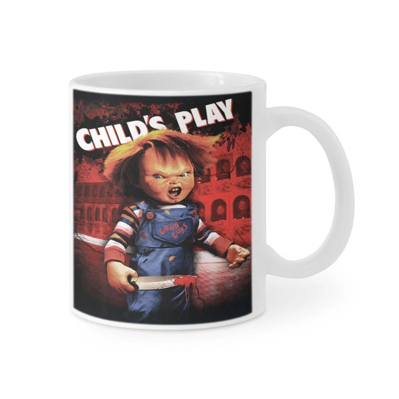 Horror Movie Chucky Child's Play Coffee Mug 11oz Fun Ceramic Coffee Tea Cocoa Cup Handle Tea Drink Cup