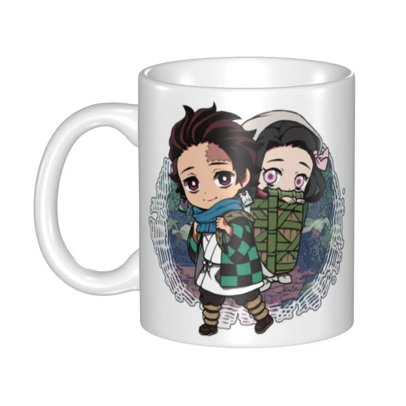 Personalized Anime Demon Slayer Coffee Mugs DIY Muichiro Tokito Kimetsu No Yaiba Ceramic Tea Milk Cup