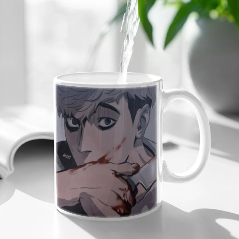 Killing Stalking Anime Movie Ceramic Mugs Coffee Cups Milk Tea Cup ins Oatmeal Breakfast Mug Drinkware Kitchen