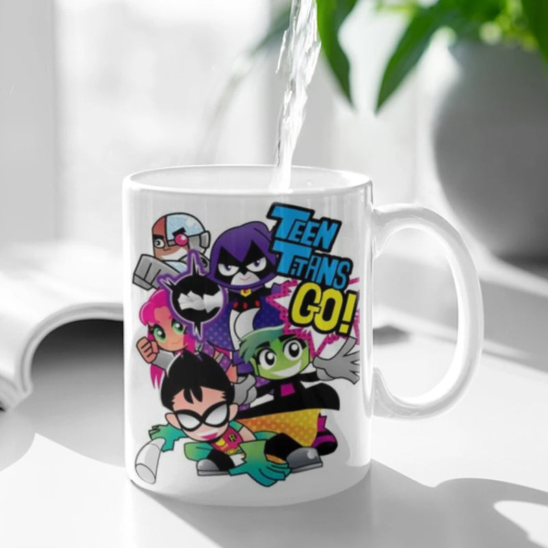 Cartoon T-TEEN-TITAN G-GO Ceramic Cup Coffee Oatmeal Breakfast Cup Creative Personality Mug