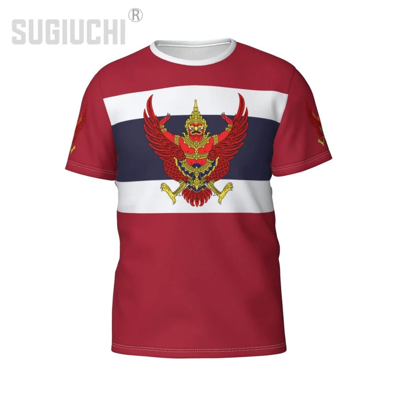 Custom Name Number Thailand Flag Emblem 3D T-shirts For Men Women Tees jersey team Clothes Soccer Football Fans Gift T shirt