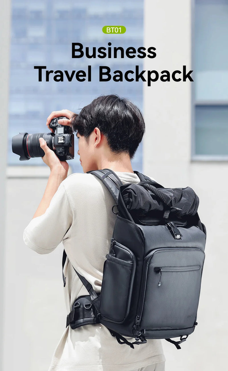 Ulanzi BT01 Business Travel Backpack 25.5-32.64L Capacity for Outdoor Photography Short Trip Water-repellent Fabric Camera Bag