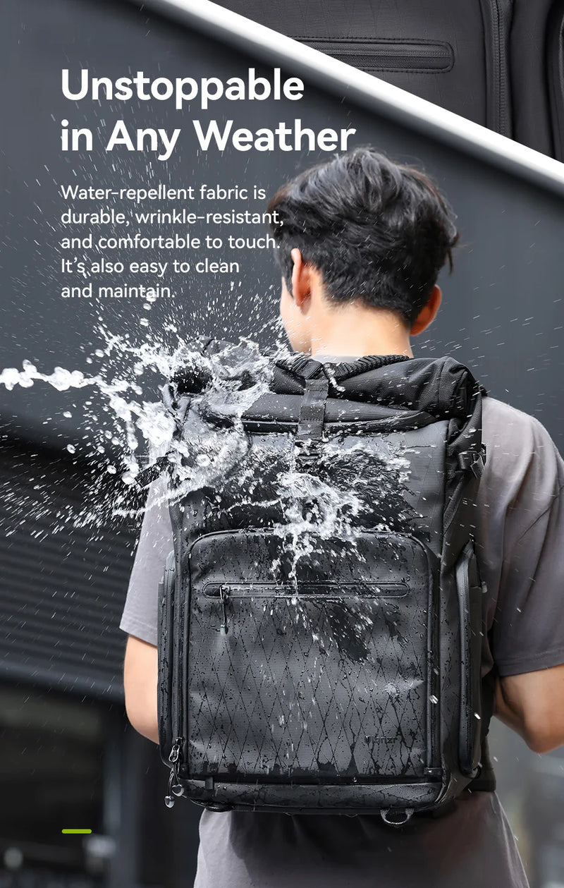 Ulanzi BT01 Business Travel Backpack 25.5-32.64L Capacity for Outdoor Photography Short Trip Water-repellent Fabric Camera Bag