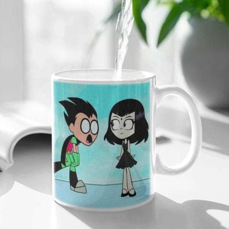 Cartoon T-TEEN-TITAN G-GO Ceramic Cup Coffee Oatmeal Breakfast Cup Creative Personality Mug