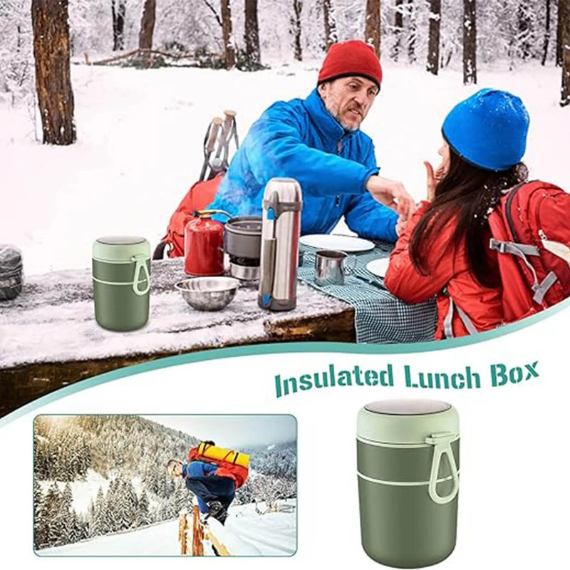 710ml Thermal Lunch Box with Lid Double Wall Vacuum Travel Mug for Office Home and School