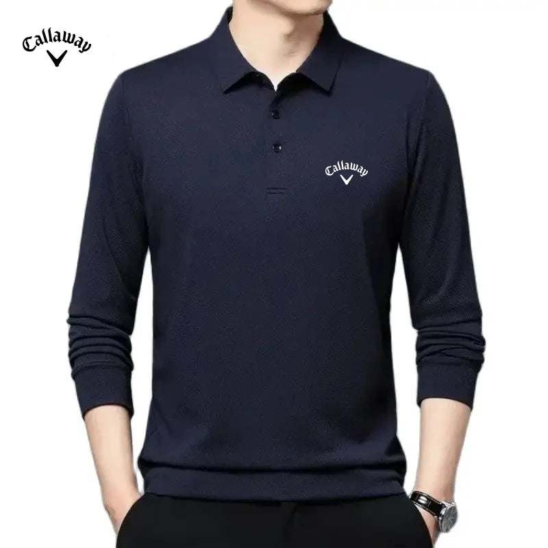 Spring and Autumn Men's High Quality Embroidered Long Sleeve Polo Shirt New Luxury Fashion Business Leisure Multi Functional Top