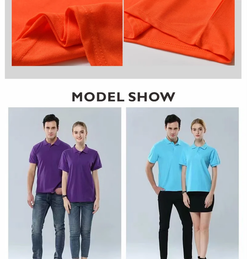 Solid color Short-sleeved Lapel POLO Shirt Versatile Business Casual Tops Summer Custom Logo Embroidery Printed T-shirt