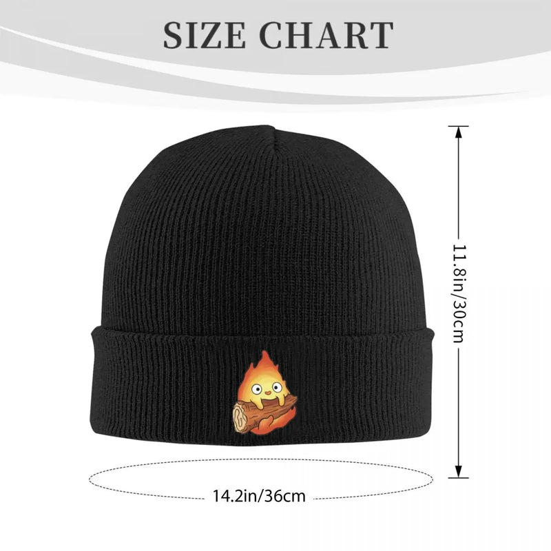 Warm Knitted Yarn Hat Calcifer Lightweight and Stylish Beanie for Outdoor Activities and Everyday Wear