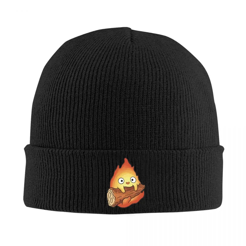 Warm Knitted Yarn Hat Calcifer Lightweight and Stylish Beanie for Outdoor Activities and Everyday Wear