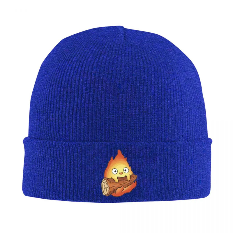 Warm Knitted Yarn Hat Calcifer Lightweight and Stylish Beanie for Outdoor Activities and Everyday Wear