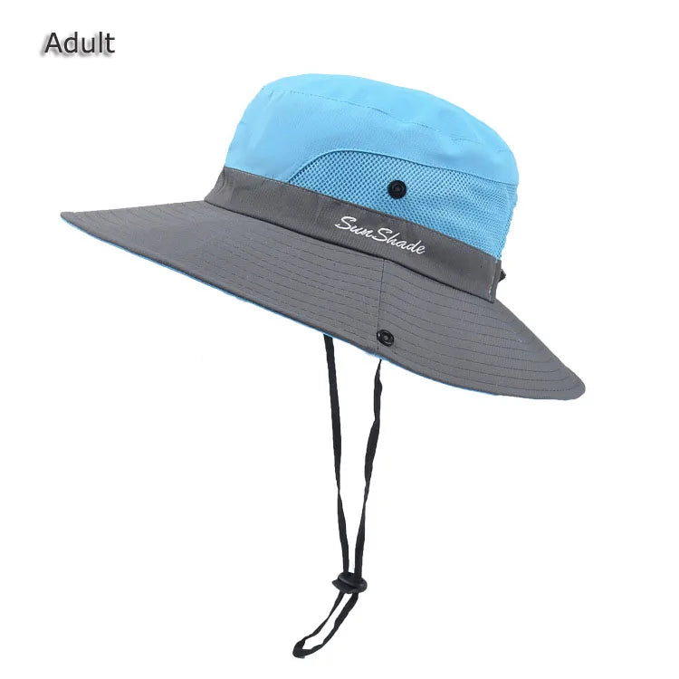 Unisex Fishing Hat Men Sun UV Protection Outdoor Fishing Cap Women Large Wide Brim Breathable Sunshade Casual Fishing Hats