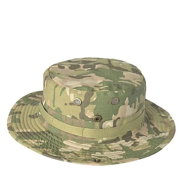 Hunting Bonnie Hat Tactical Airsoft Camouflage Camo Sniper Bucket Hats Outdoor Hiking Camping Fishing Cap