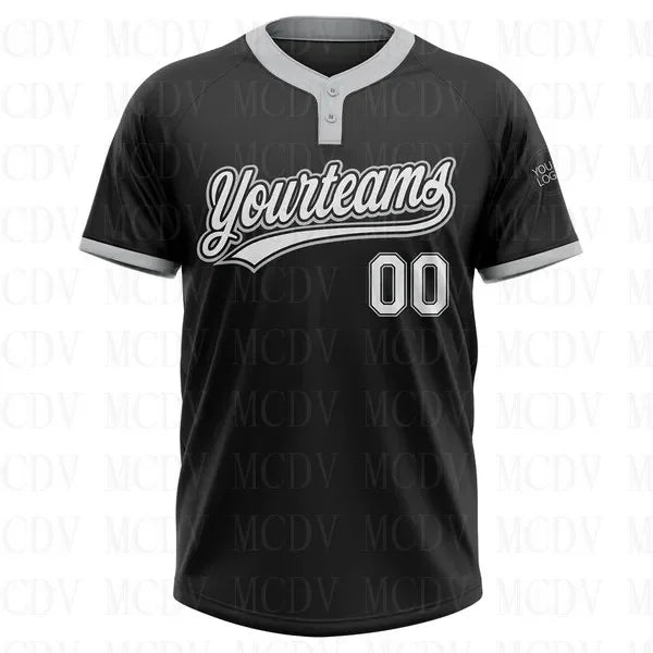 Custom Brown Orange-White Two-Button Unisex Softball Jersey 3D Printed Team Name Number Jerseys Sports Wear Adult Youth