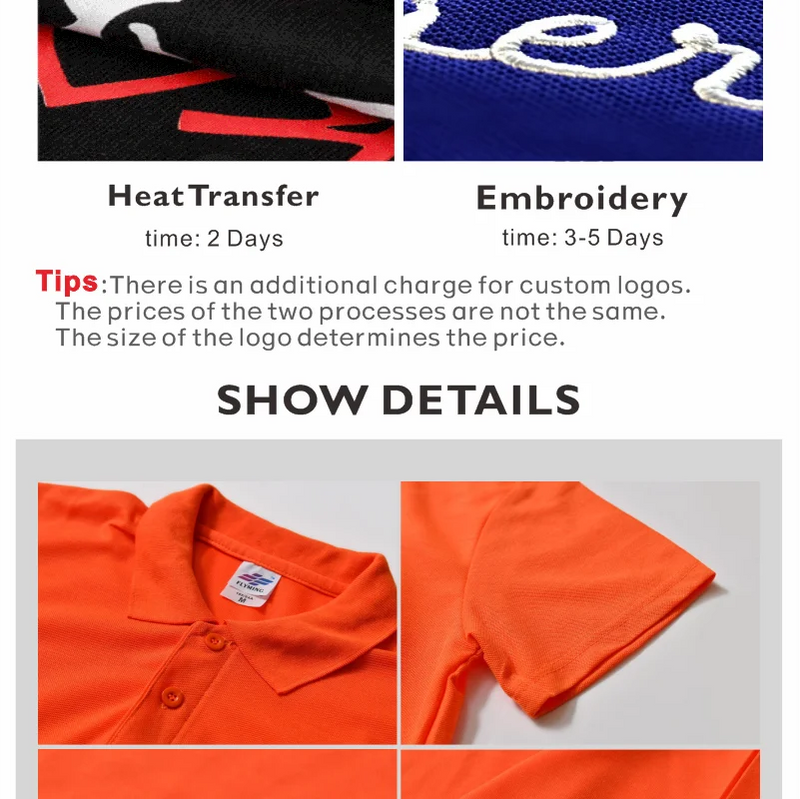 Solid color Short-sleeved Lapel POLO Shirt Versatile Business Casual Tops Summer Custom Logo Embroidery Printed T-shirt