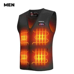 KEMIMOTO Heated Vest Women Men Winter Warmer 8 Heating Areas USB Electric Thermal Lady‘s Jacket for Outdoor Skiing Cycling