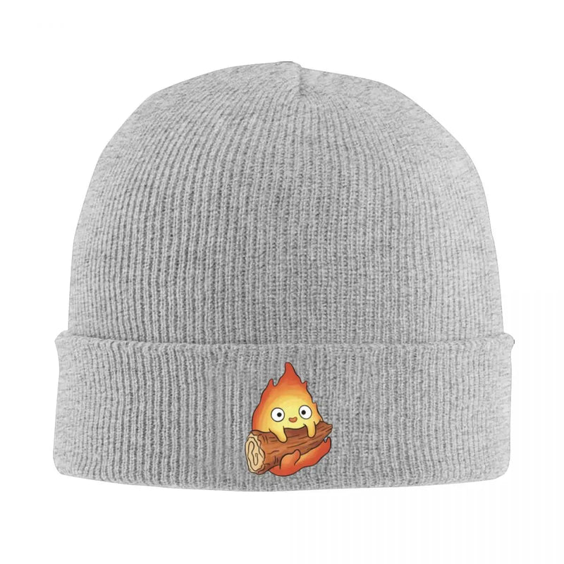 Warm Knitted Yarn Hat Calcifer Lightweight and Stylish Beanie for Outdoor Activities and Everyday Wear