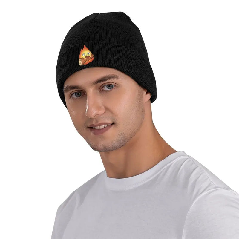 Warm Knitted Yarn Hat Calcifer Lightweight and Stylish Beanie for Outdoor Activities and Everyday Wear