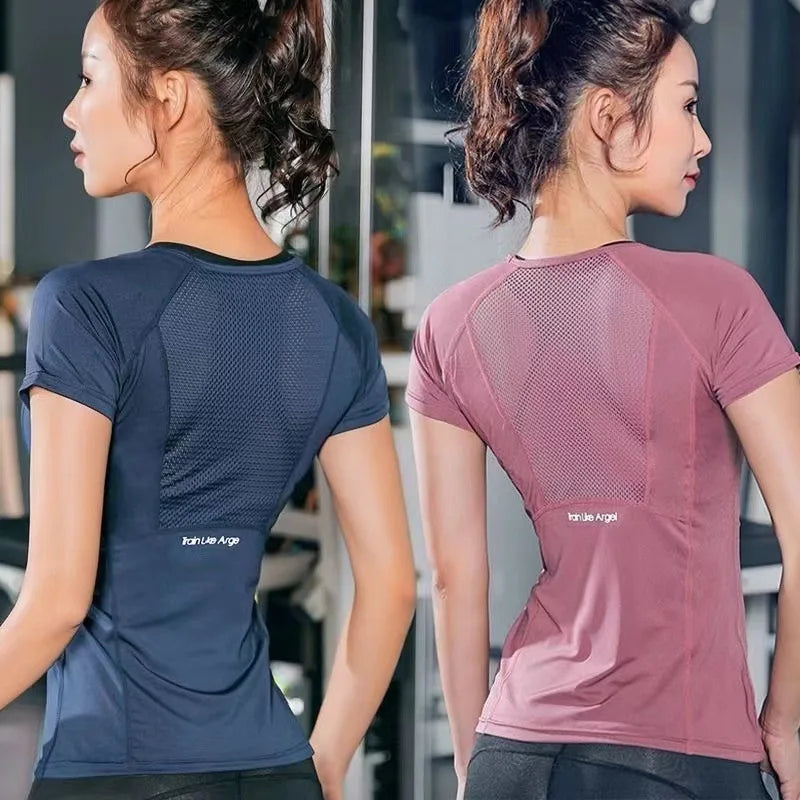 Ladies Sportswear Yoga Wear Women's Sports T-Shirt Plus Size Top Fitness Clothes Running