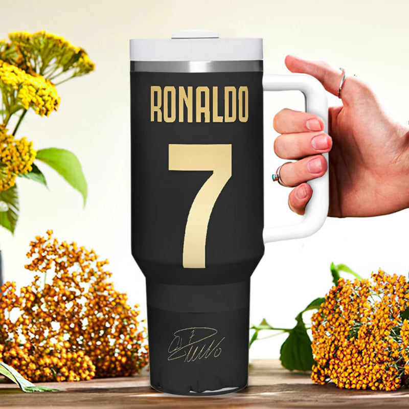 Car Travel Mugs CR7-Cristiano Stainless Steel 304 Tumbler Water Bottle 40oz/1200ml