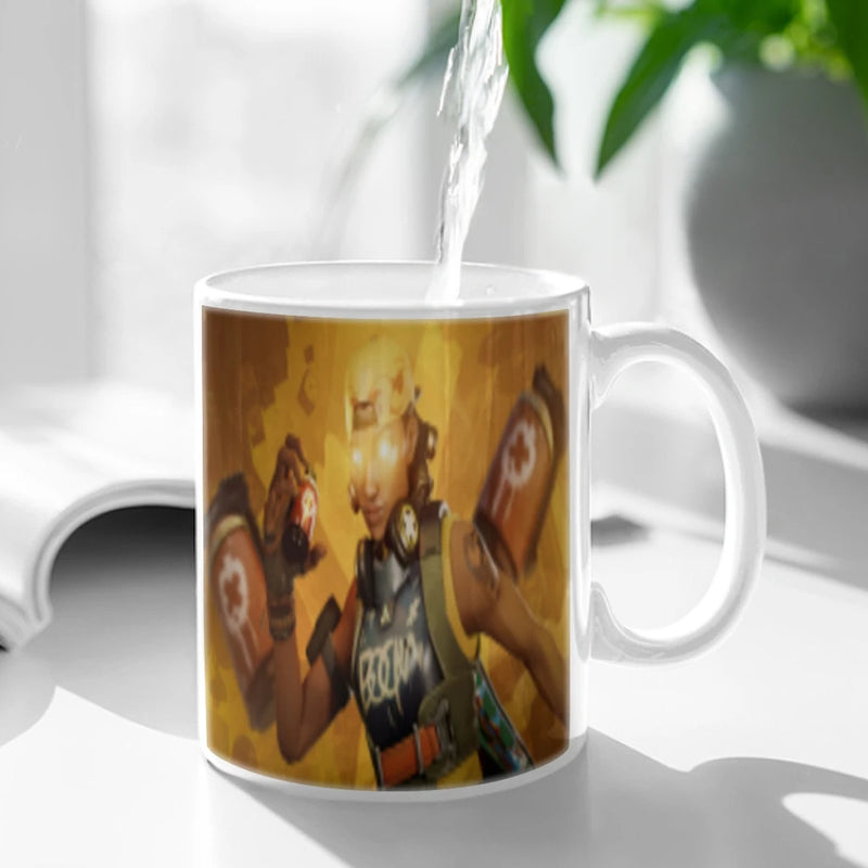 Popular The First Personvisual Angle Design Game VALORANT Coffee Mug Ceramic Water Cup Heat Sensitive Coffee Cups