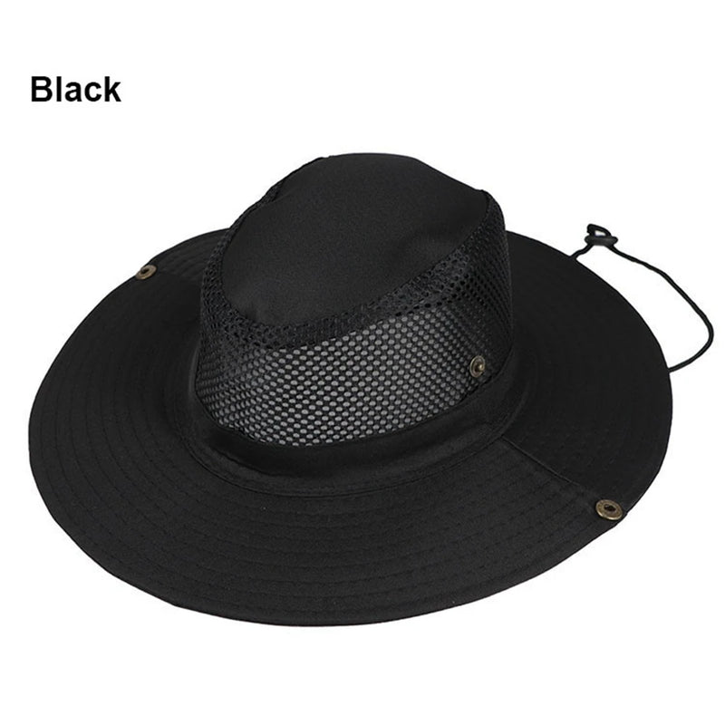 1PC Men's Hat Camping Hiking Hunting Sun Hat Bucket Flap Cap Breathable Nepalese Outdoor Fishing Cycling Wide Brim Hat